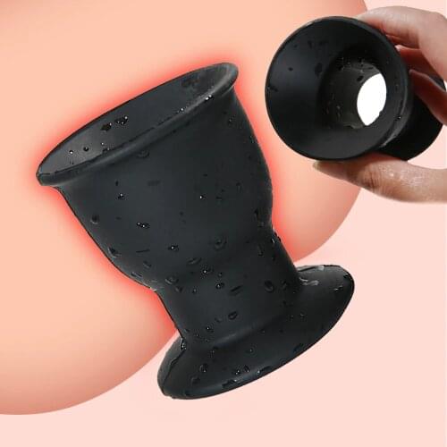 Silicone Butt Plug Sex Toys for Adult Hollow Anal Expander Prostate Massage Huge Dildo Vagina Dilator SM Enema Anus Speculum