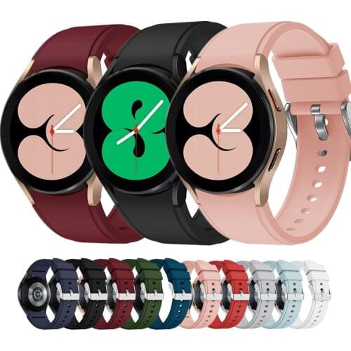 For samsung galaxy watch 4 44mm 40mm Silicone Strap Curved end bracelet for Galaxy Watch4 classic 46mm 42mm band sports belt