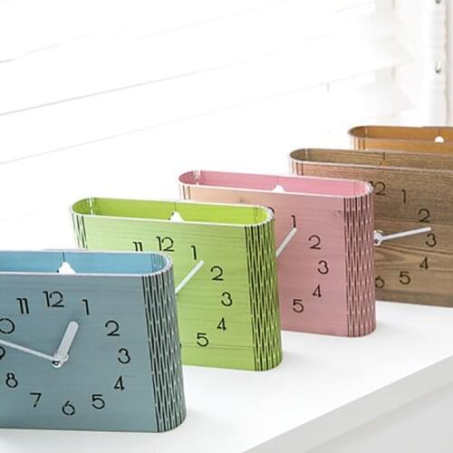 Modern Minimalist Wooden Desk Clock Living Room Bedroom Home Clock Pendulum Clock Nordic Guess Women Mute Fashion Clock 50Y034