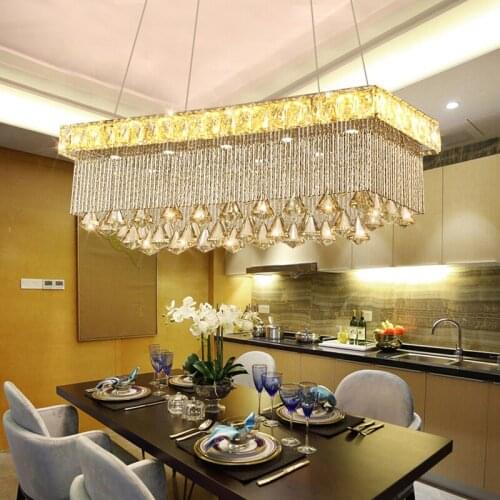 Modern LED Crystal Pendant Lights Lighting for Dining Room,Loft Pendant Lamps Bedroom Living Room Hanging Lamp Decor Fixture