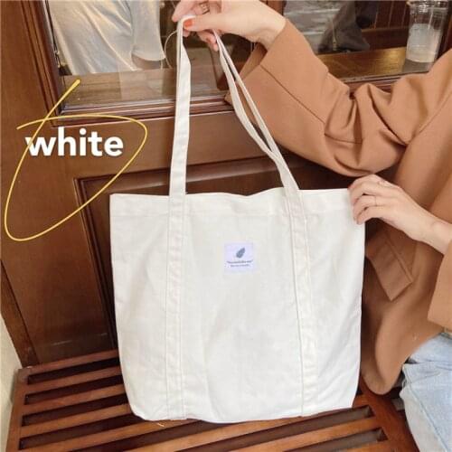 New Retro Womens Shoulder Bag Simple Solid Color Small Fresh Canvas Bag Literary Womens Buckle Tote Bag Large Capacity Handbag