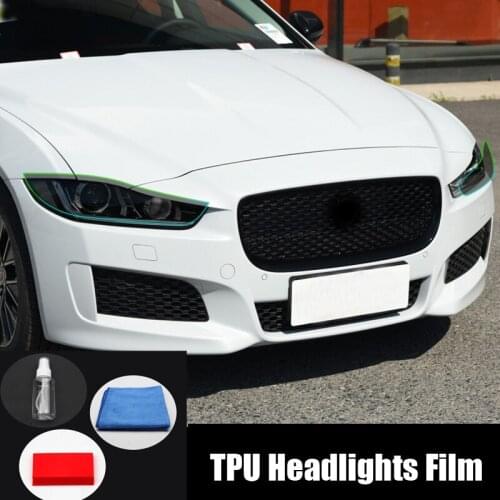 TPU Car Tint Black Transparent Front Headlights Headlamps Protective Film Accessories For Jaguar E F I-PACE F-TYPE XE XEL XFL XJ