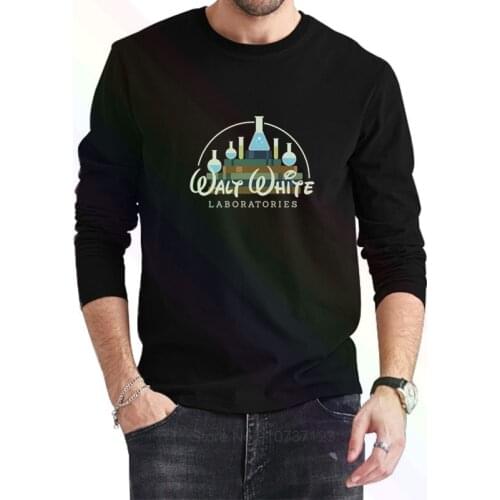 Walt white labs Logo Classic Black T-Shirt 2021 Newest Summer Mens Long Sleeve Popular Tees Shirt Tops Novel Unisex