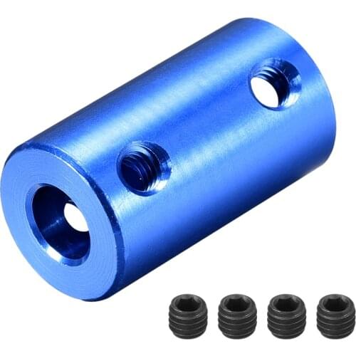 Uxcell Rigid Coupling 25mm Length 14mm Diameter Aluminum Alloy Shaft Coupler Connector Blue