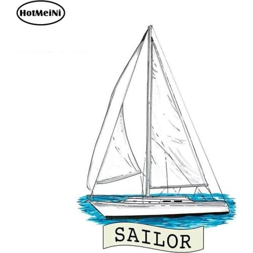 HotMeiNi 13cm x 9.2cm for Sailboat Printed Vinyl Decal Window Sticker Auto Car Truck Boat Waterproof Car Stickers