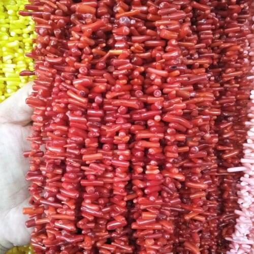 High Quality Red Coral Loose Spacer Beads Irregular Seedlings Shape Coral Beads for DIY Bracelet Necklace Jewelry Making