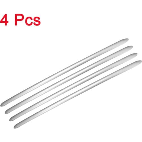 X Autohaux 40cm Long Car Adhesive Tape Gray Plastic Slim Bumper Protector Guard Sticker 4 Pcs