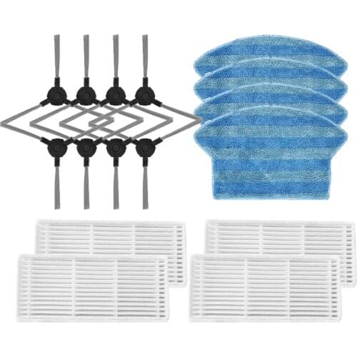 Replacement Side Brushes HEPA Filter Mop Cloth Pads for Midea i2 Vcr03 Robot Vacuum Cleaner Rags Dust Filters Parts Accessories