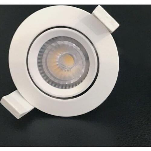 20pcs/lot 6W/7W Recessed Ceiling Lamps High Quality AC220V 240V HV COB Driverless Dimmable LED Down Light Spot 4-Year Warranty