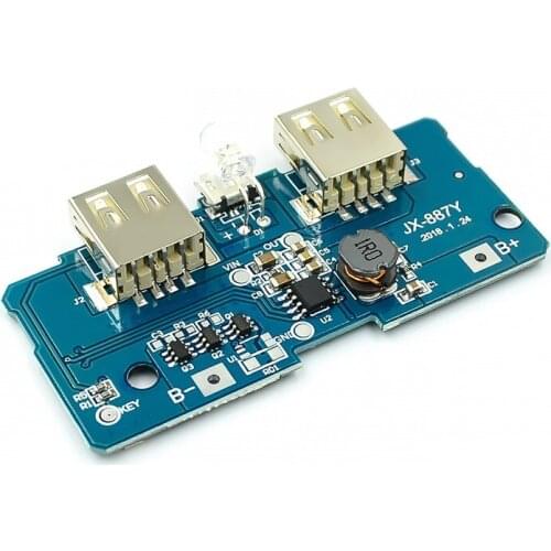18650 battery 3.7V turn 5V2A boost Module DIY rechargeable treasure/Mobile Power motherboard/circuit board
