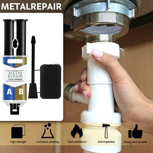 25/50ml AB Caster Glue Casting Adhesive Industrial Heat Resistance Repair Agent for Casting Metal LXY9
