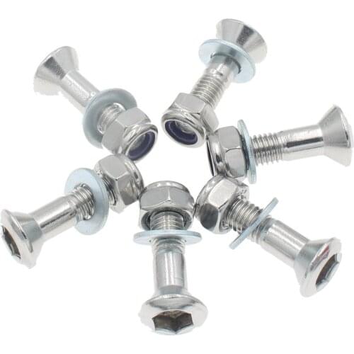 6Pcs M8*25mm Stainless Steel Rear Sprocket Bolt Screw And Washes for Motorcycle Dirt Bike