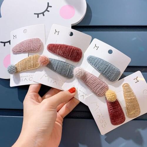 60set/lot 2pcs/set DIY Simple Multi Water Drop Hair Bulb Hair BB Clip Parent-child Hairpin Hair Styling Tools Accessories HA1421