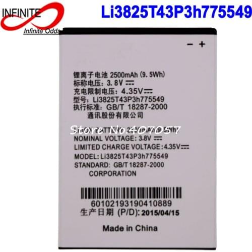 2500mAh Li3825T43P3h775549 Battery For ZTE Grand X Quad V987 U935 V967 Bateria Accumulator