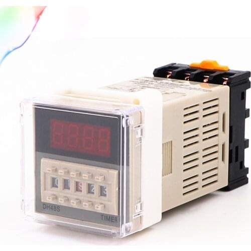 DH48S-1Z 12V 24V 110V 220V AC Digital Timer Relay On Delay 8 Pins SPDT Reset/Pause Function