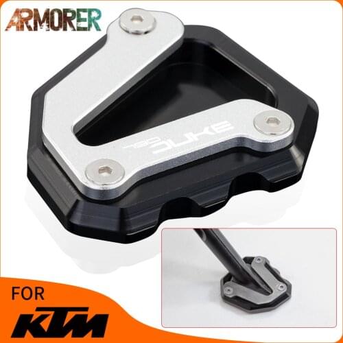 For 790duke 790 duke Motorcycle CNC Aluminum Kickstand Foot Side Stand Extension Pad Support Plate Bracket 2018 2019 2020 2021