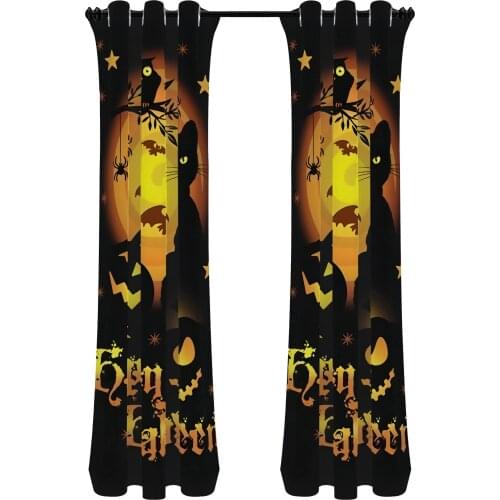 Halloween Owl Night Sleep Man Bat Terror Holiday Party Outdoor Indoor Curtain Haunted House Hanging Decorations Props Decoration