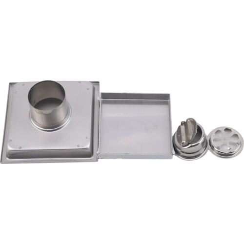 Floor Drain Tile Invisible Insert Square Floor Waste Grates Bathroom Shower Drain Large Flow Drain With Waste Grate