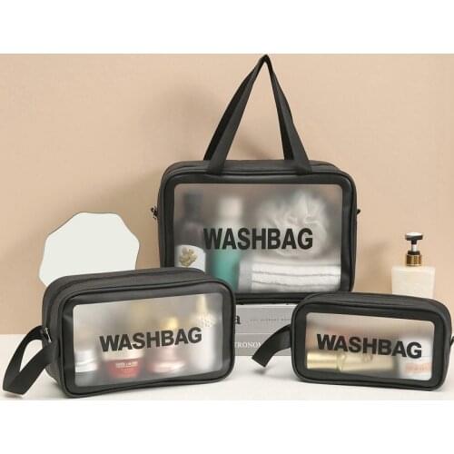 Makeup Bag Women Wash Bag Large Capacity PVC Transparent Toiletry Storage Travel Cosmetic Storage Bag Female Cosmetic Bag
