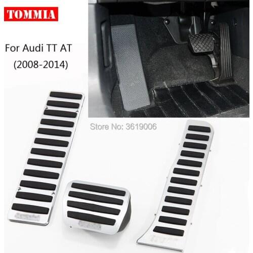 Tommia Pedal Cover Fuel Gas Brake Foot Rest Housing No Drilling For Audi TT AT 2008-2014 Car-styling