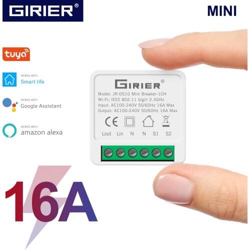 16A Mini Smart Wifi DIY Switch Supports 2 Way Control, Smart Home Universal Module, Works with Alexa Google Home Smart Life App