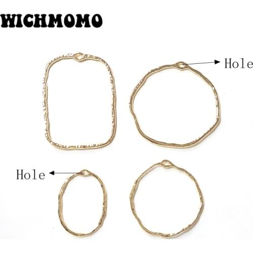 Fashion 43mm 46mm 35mm 30mm Zinc Alloy Gold Round Porous Connector Charms Linker for DIY Necklace Earring Jewelry Accessories