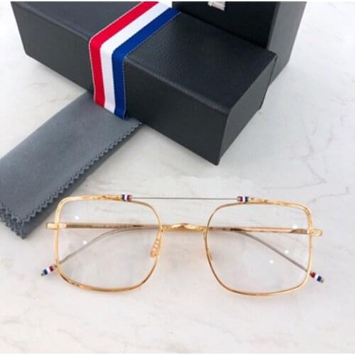 Thom Brand Titanium Alloy Glasses Frame Prescription Small Square Eyeglasses Men Women Optical Spectacles Eyewear Oculos De Grau