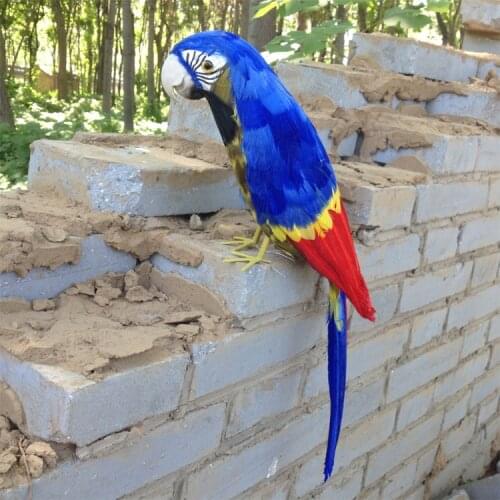 Creative polyethylene & furs simulation parrot toy lovely blue macaw model gift about 45cm 1924