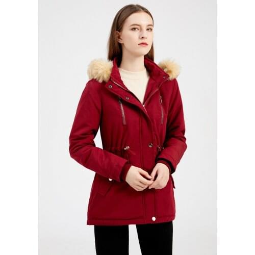 Autumn Winter Parkas Women Tops Warm Place Padded Coat for Ladies Detachable Hooded Coats and Jackets Casual Outerwear TA567