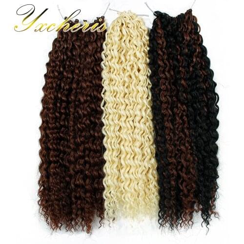 18 inch Crochet Braids Afro Hair Synthetic Ombre Braiding Hair Extensions Blond Black Marly Hair