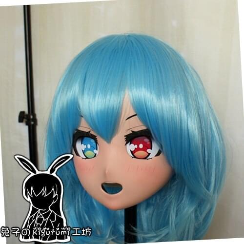 RB6516)Quality Handmade Female Resin Cosplay Japanese Role Anime Tatara Kogasa Kigurumi Crossdress Doll Transgender Mask