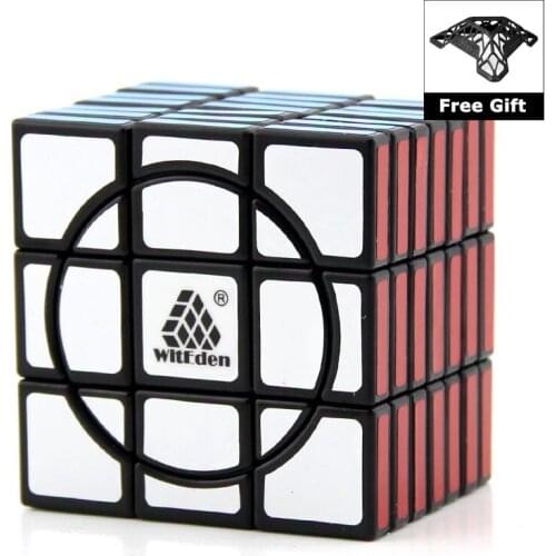 WitEden Super 3x3x7 Cube Magic Cubing Speed Puzzle Game 337 Cube Educational Toys with Bracket- 60mm