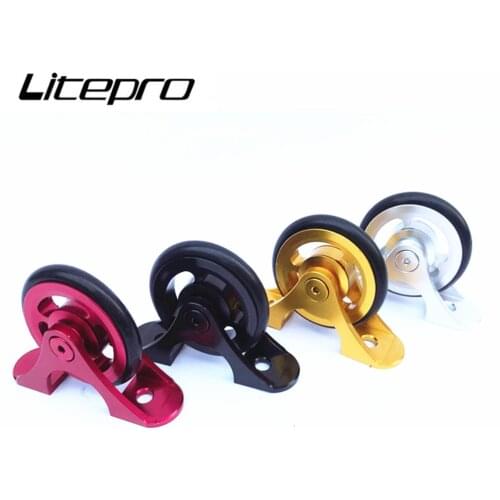 Folding Bike Mudguard Bearing Easy Wheels Ultralight Aluminum Alloy Rubber Mud Removal Wheelset For Brompton Bicycle Accessories