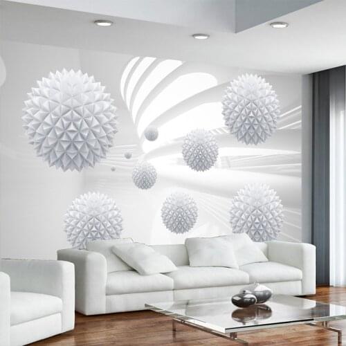 Modern Simple Photo Wallpaper 3D Spherical Geometry Space Wall Mural Living Room Office Backdrop Wall Coverings Papel De Parede