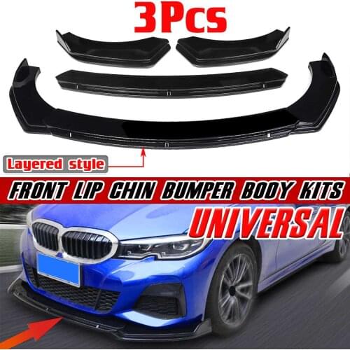 3PCS Universal Car Front Bumper Splitter Lip Diffuser For BMW X5 E70 F20 E90 E53 G20 G30 E90 E91 E92 E93 F30 F80 F32 F82 E60 E61