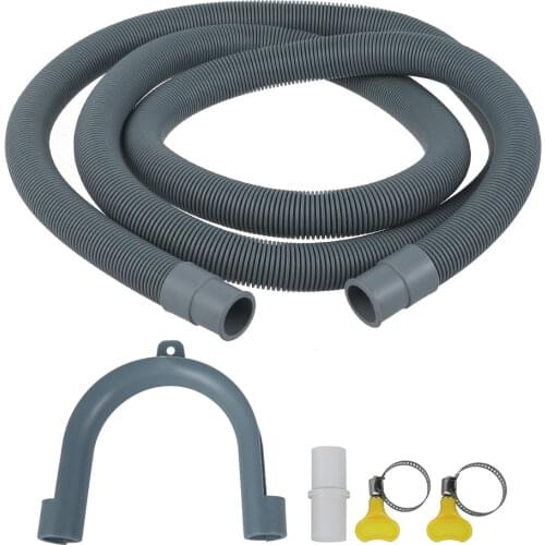 2m Universal Plastic Washing Machine Drain Hose Dishwasher Drain Hose Extension Tubes