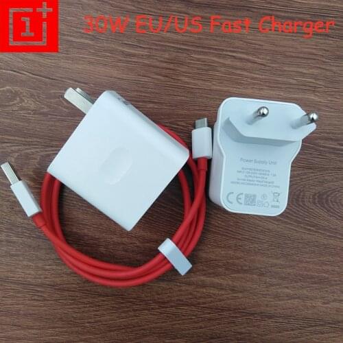 Oneplus 5V6A Warp Charger EU/US Fast Charge Wall Power Adapter 100CM Usb Type C Cable For OnePlus 1+ 7 7T 8 8T Pro Nord N10 N100