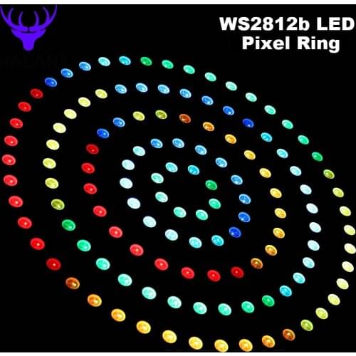 WS2812 Round Modules RGB LED Ring Full-Color Built-in Driving Lights Pixel Digital Individually Addressable Led Circle DC5V