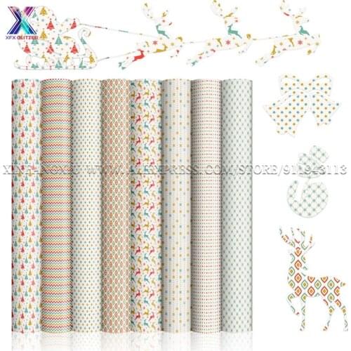 XFX HTV Christmas Heat Transfer Vinyl Htv Iron on Vinyl Bundle 50CMx25M Diy Christmas Decor T-shirt Clothing Cricut Film Vinyl