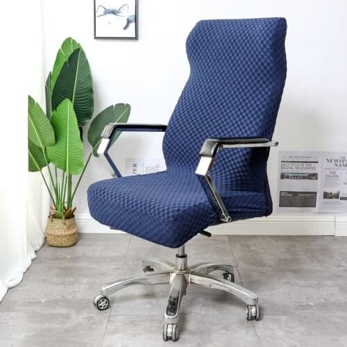1pc Jacquard Office Chair Cover Lift Computer Desk Boss Chair Covers Rotating Swivel Protectors Removable Stretch Seat Cover