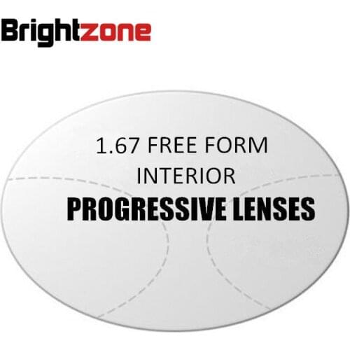 1.67 Interior Progressive Multi-focus HMC CR-39 Resin Lenses Prescription Rx Lenses One lenses To See The Distance and Near