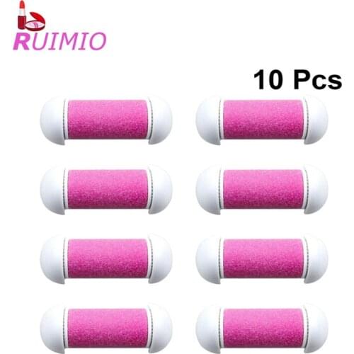 10pcs Foot Grinder Replacement Tool Foot Dead Skin Removal Roller Exfoliator Cuticles Callus Remover Head(Without machine)