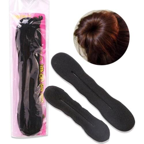 2 Pcs (One Big another is Smal) Hair Styling Magic Sponge Clip Foam Bun Curler Hairstyle Twist Maker Tool Hair Accessories
