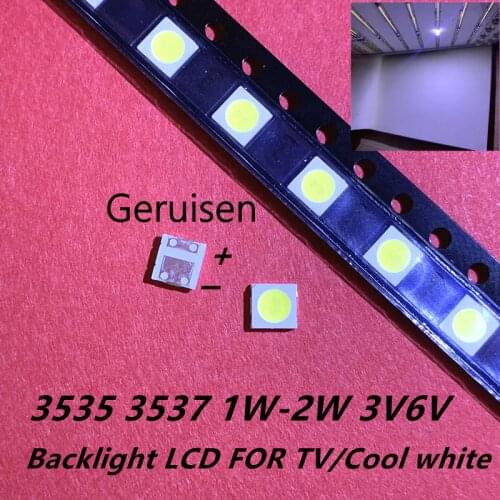 200pcs Original For LG LUMENS UNI SEOUL LED LED 2W 6V / 1W 3V 3535 Cool cold white LCD Backlight for TV