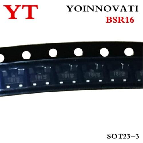 50pcs new and orginal BSR16 SOT23 PNP switching transistors
