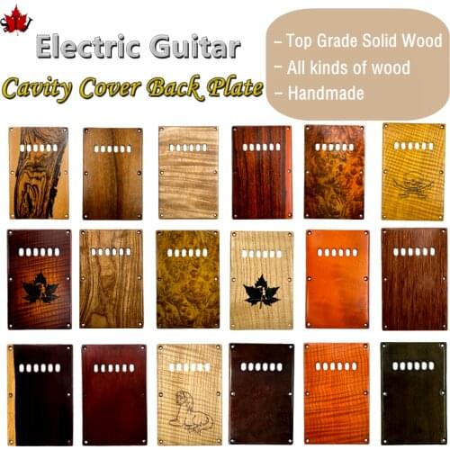 1pcs Cavity Cover Back Plate Spalted Maple wood Fits Guitar Style2 #3967