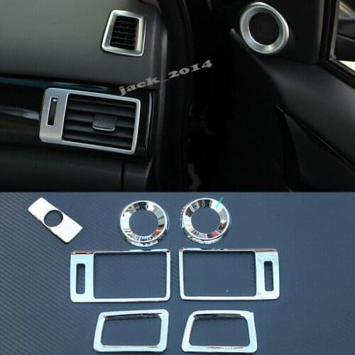 7PCS Glossy ABS Chrome Interior Trim for Honda Accord 9th 2014 2015 2016 2017