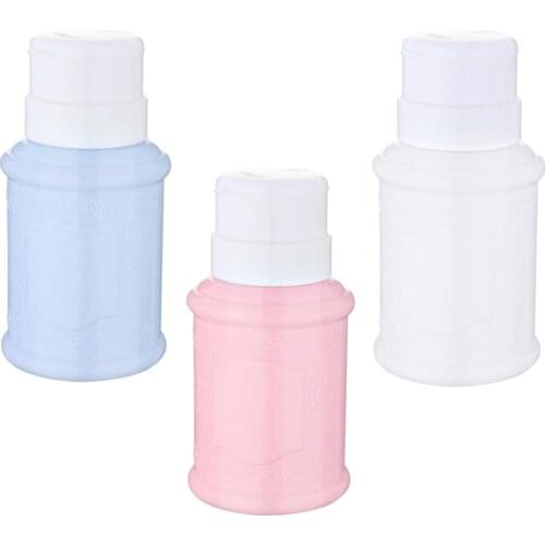 Nail/Makeup/Liquid Dispenser Pump Bottle Lockable Press Bottle for Travel