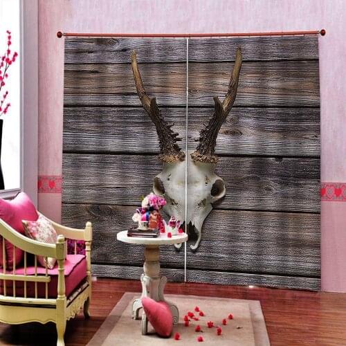 European Fashion Window Blackout Curtain animal head Curtains For Kids Bedroom Luxury Drapes Blackout