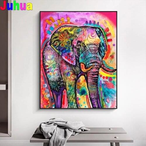 Street Graffiti Animal Art elephant diy Diamond Painting Full Square Round Drill Mosaic animal Diamond Embroidery home decor